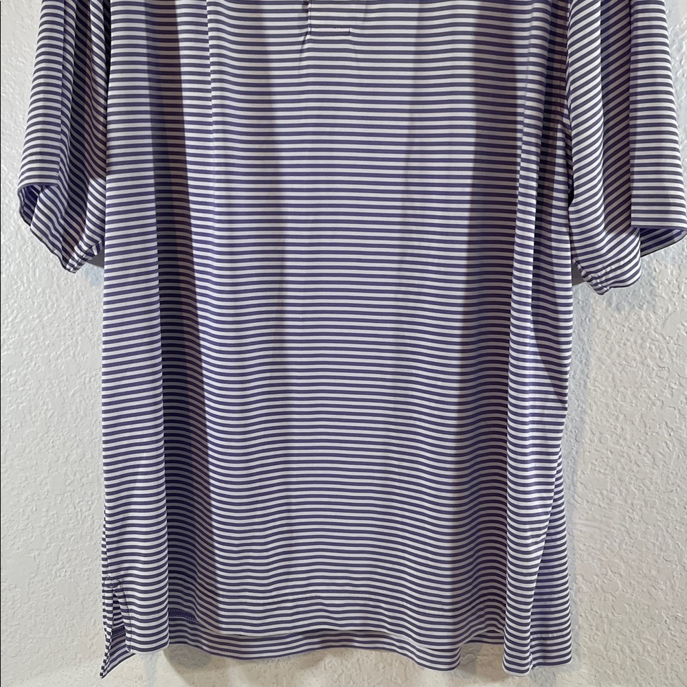 Footjoy FJ Golf Polo Shirt Purple White Short Sleeve Modern Logo Size XL - Picture 3 of 8